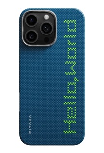 Pitaka Hello World Tactile Woven Case fosforeskuj�c� aramidov� zadn� kryt pro Apple iPhone 16 Pro