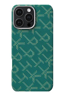 Pitaka Tactile Woven Case Monogram aramidov� kryt s podporou MagSafe pro Apple iPhone 16 Pro Max zelen�
