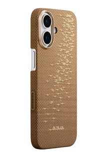 Pitaka Ultra-Slim Case PitaTap aramidov kryt s krytkou tlatka Camera Control a MagSafe pro Apple iPhone 17 zlat