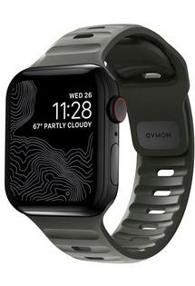 Nomad Sport Strap gumov emnek pro Apple Watch 42 / 44 / 45 / 49mm zelen