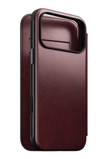 Nomad Modern Leather Folio ko�en� flipov� pouzdro pro Apple iPhone 17 Pro Max �erven�