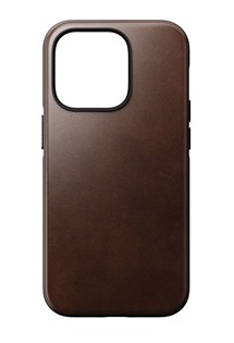 Nomad Modern Leather MagSafe zadní kryt pro Apple iPhone 14 Pro tmavě hnědý