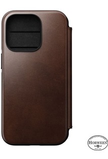 Nomad Leather MagSafe Folio flipové pouzdro pro Apple iPhone 14 Pro hnědé