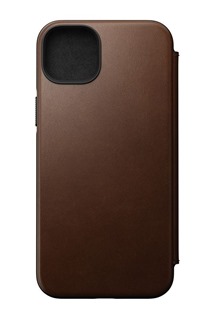 Nomad Leather MagSafe Folio flipové pouzdro pro Apple iPhone 14 Plus hnědé