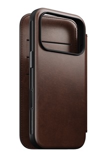 Nomad Modern Leather Folio koen flipov pouzdro pro Apple iPhone 17 Pro tmav hnd