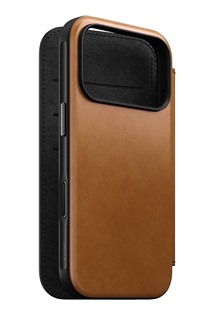 Nomad Modern Leather Folio koen flipov pouzdro pro Apple iPhone 17 Pro svtle hnd