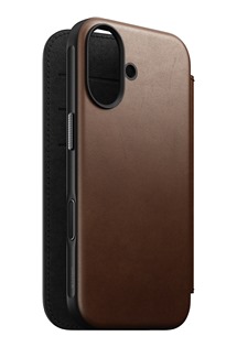 Nomad Modern Leather Folio ko�en� flipov� pouzdro pro Apple iPhone 17 hn�d�