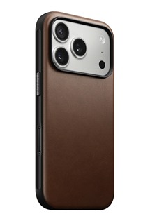 Nomad Modern Leather koen zadn kryt pro Apple iPhone 17 Pro tmav hnd