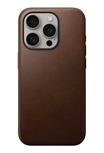 Nomad Modern Leather kožený zadní kryt pro Apple iPhone 15 Pro tmavě hnědý