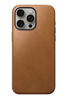 Nomad Modern Leather kožený zadní kryt pro Apple iPhone 15 Pro Max světle hnědý