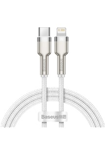 Baseus Cafule Series USB-C / Lightning 20W 1m opletený bílý kabel