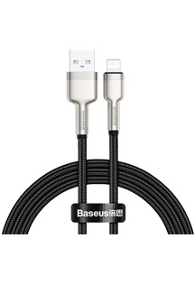 Baseus Cafule Series USB-A / Lightning 1m opletený černý kabel