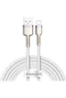 Baseus Cafule Series USB-A / Lightning 2m opletený bílý kabel