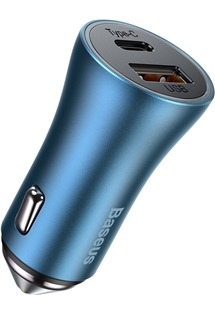 Baseus Golden Contactor Pro 40W PD / QC nabíječka do auta s výstupem USB-C, USB-A modrá