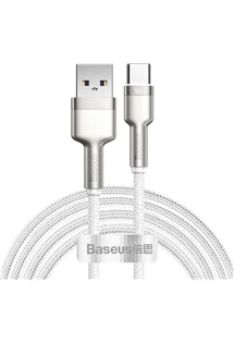Baseus Cafule Series USB-A / USB-C 66W 2m opletený bílý kabel