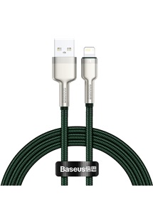 Baseus Cafule Series USB-A / Lightning 1m opletený zelený kabel