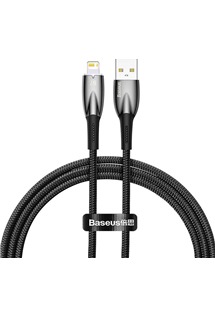 Baseus Glimmer USB-A / Lightning 1m opletený černý kabel