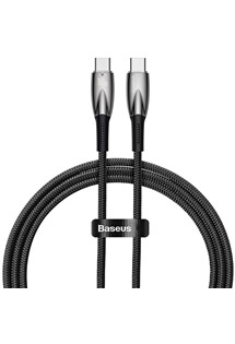 Baseus Glimmer USB-C / USB-C 100W 1m opletený černý kabel