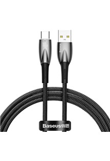 Baseus Glimmer USB-A / USB-C 100W 1m opletený černý kabel