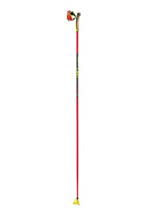 LEKI Poles, HRC marathon, bright red-neonyellow-black, 135