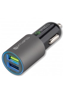 4smarts Rapid Quick Charge 3.0 USB autonabíječka šedá