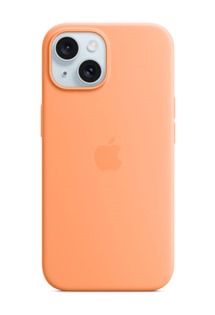 Apple silikonový zadní kryt s podporou MagSafe pro Apple iPhone 15 sorbetově oranžový