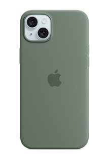 Apple silikonový zadní kryt s podporou MagSafe pro Apple iPhone 15 Plus zelený
