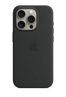 Apple silikonový zadní kryt s podporou MagSafe pro Apple iPhone 15 Pro černý