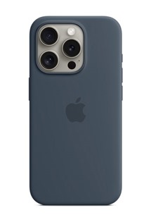 Apple silikonový zadní kryt s podporou MagSafe pro Apple iPhone 15 Pro bouřkově modrý