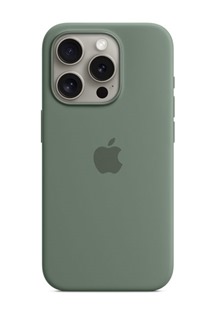 Apple silikonový zadní kryt s podporou MagSafe pro Apple iPhone 15 Pro zelený