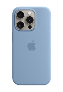 Apple silikonový zadní kryt s podporou MagSafe pro Apple iPhone 15 Pro ledově modrý