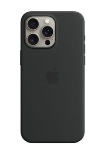 Apple silikonový zadní kryt s podporou MagSafe pro Apple iPhone 15 Pro Max černý