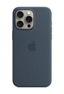 Apple silikonov zadn kryt s podporou MagSafe pro Apple iPhone 15 Pro Max boukov modr