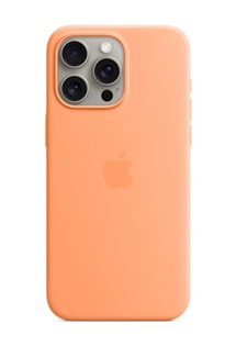 Apple silikonový zadní kryt s podporou MagSafe pro Apple iPhone 15 Pro Max sorbetově oranžový