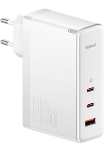 Baseus GaN5 Pro 140W PD / QC nabíječka s kabelem USB-C bílá