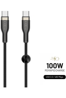 FIXED USB-C / USB-C 100W 2m ern kabel