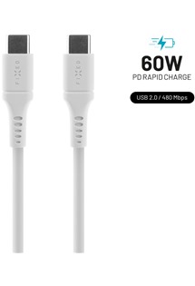 FIXED Liquid silicone USB-C / USB-C 60W 2m bl kabel
