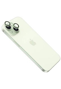 FIXED Camera Glass ochranná skla čoček fotoaparátů pro Apple iPhone 15 / 15 Plus světle zelená