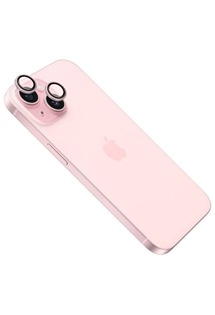FIXED Camera Glass ochranná skla čoček fotoaparátů pro Apple iPhone 15 / 15 Plus růžová