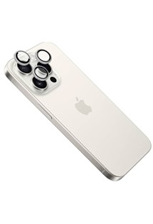 FIXED Camera Glass ochranná skla čoček fotoaparátů pro Apple iPhone 15 Pro/15 Pro Max stříbrné