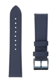 FIXED 22mm kožený řemínek pro smartwatch modrý