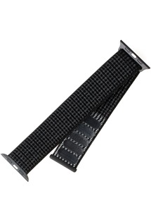 FIXED nylonový řemínek pro Apple Watch 42/44/45mm reflexně černý