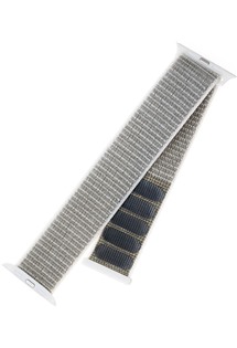 FIXED Nylon Strap nylonový řemínek pro Apple Watch 38 / 40 / 41mm bílošedý