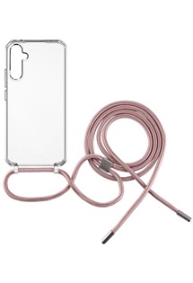 FIXED Pure Neck zadní kryt se šňůrkou na krk pro Samsung Galaxy A34 5G růžový