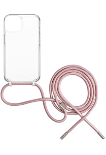 FIXED Pure Neck zadní kryt se šňůrkou na krk pro Apple iPhone 15 růžový