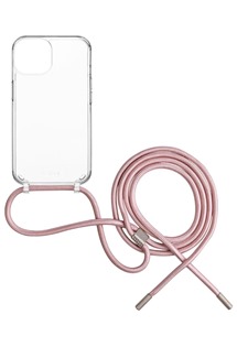 FIXED Pure Neck zadní kryt s šňůrkou na krk pro Samsung Galaxy A15 růžové
