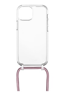 FIXED Pure Neck zadní kryt se šňůrkou na krk pro Apple iPhone 12 mini růžový