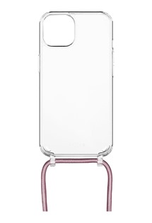 FIXED Pure Neck zadní kryt se šňůrkou na krk pro Apple iPhone 13 růžový