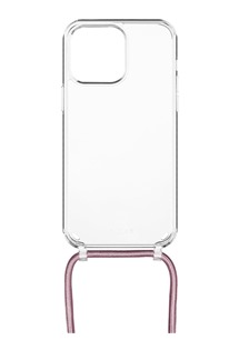 FIXED Pure Neck zadní kryt se šňůrkou na krk pro Apple iPhone 13 Pro růžový