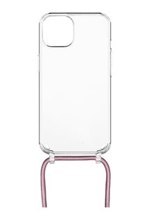 FIXED Pure Neck zadní kryt se šňůrkou na krk pro Apple iPhone 14 růžový